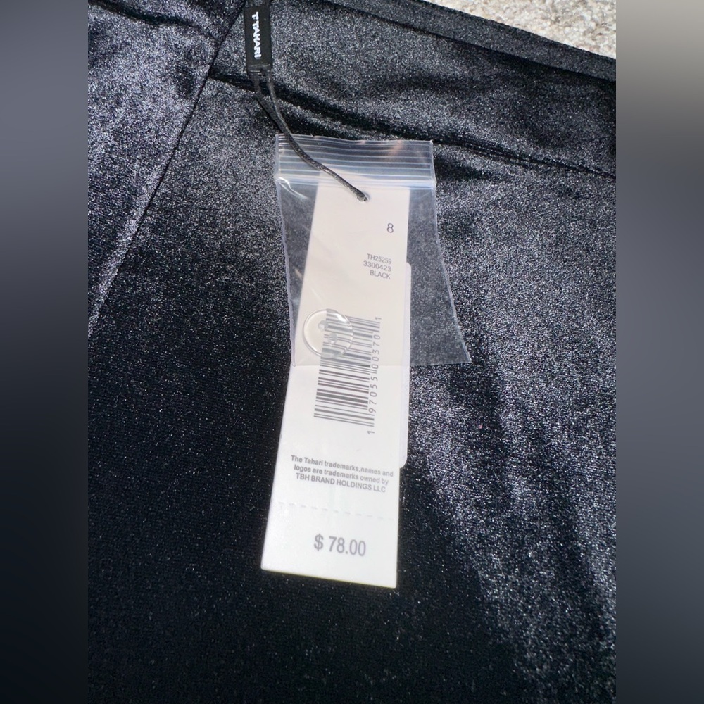 Tahari Black Shimmer Pants - Picture 3 of 4